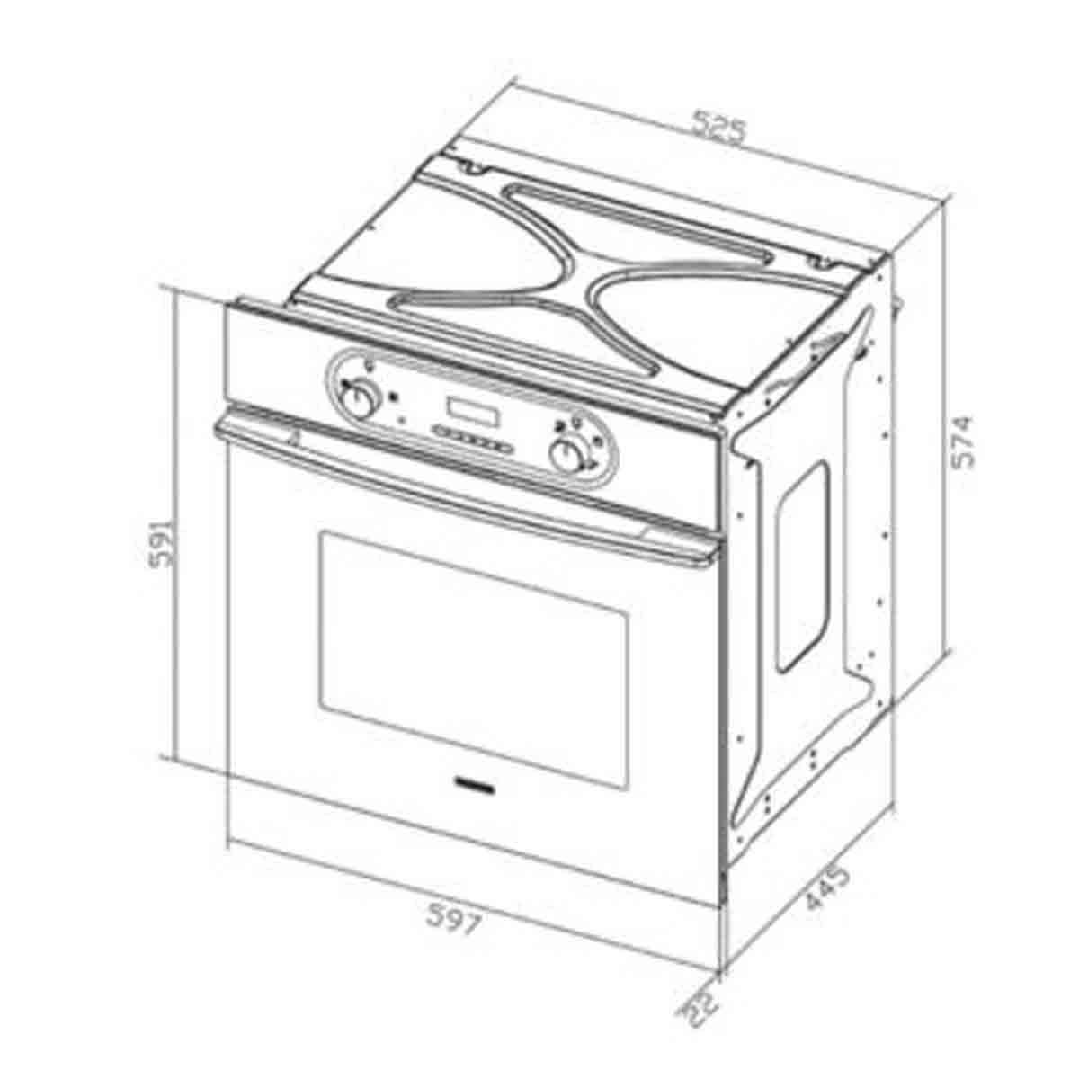 فر گازی توکار FG3 استیل البرز