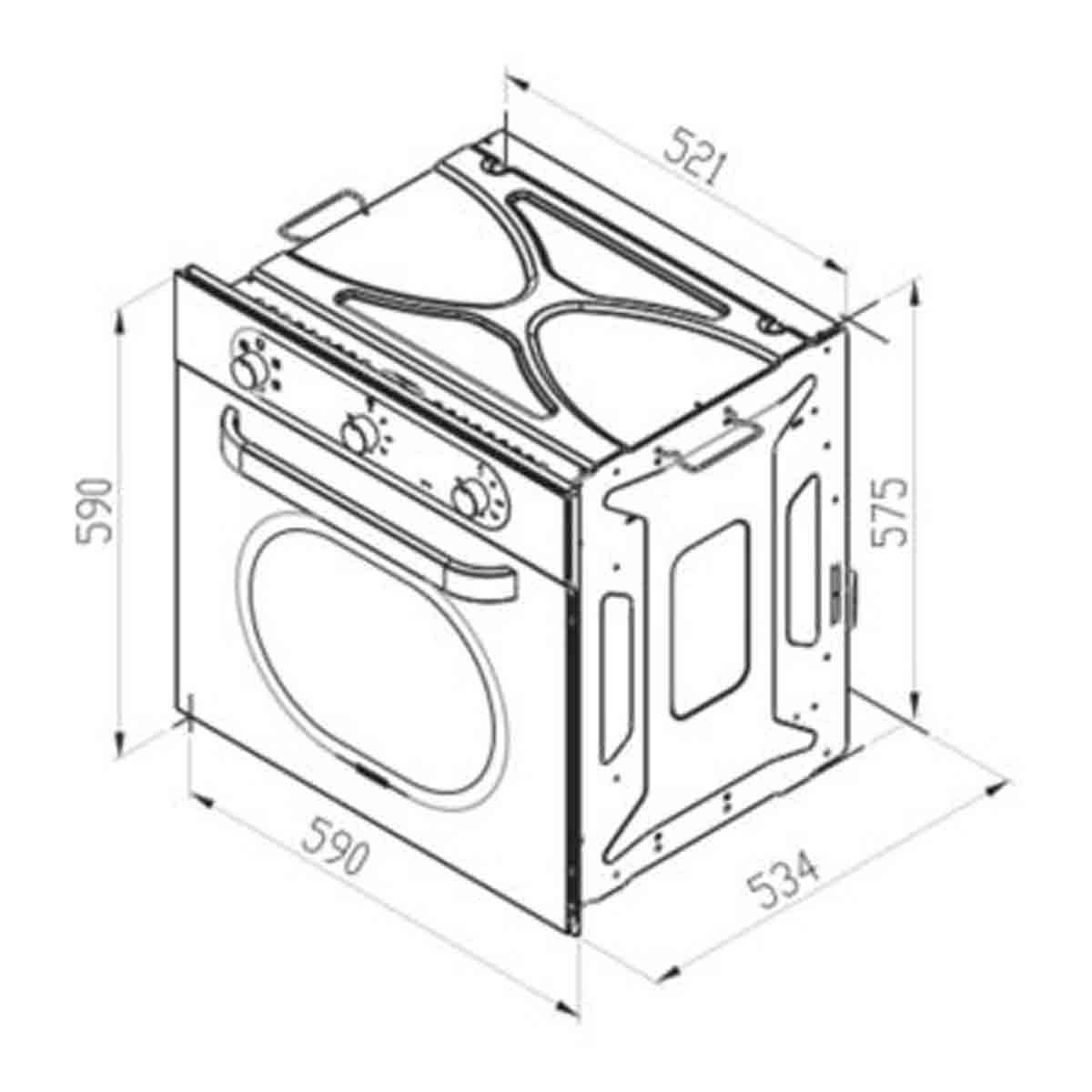 فر برقی توکار FE52 استیل البرز