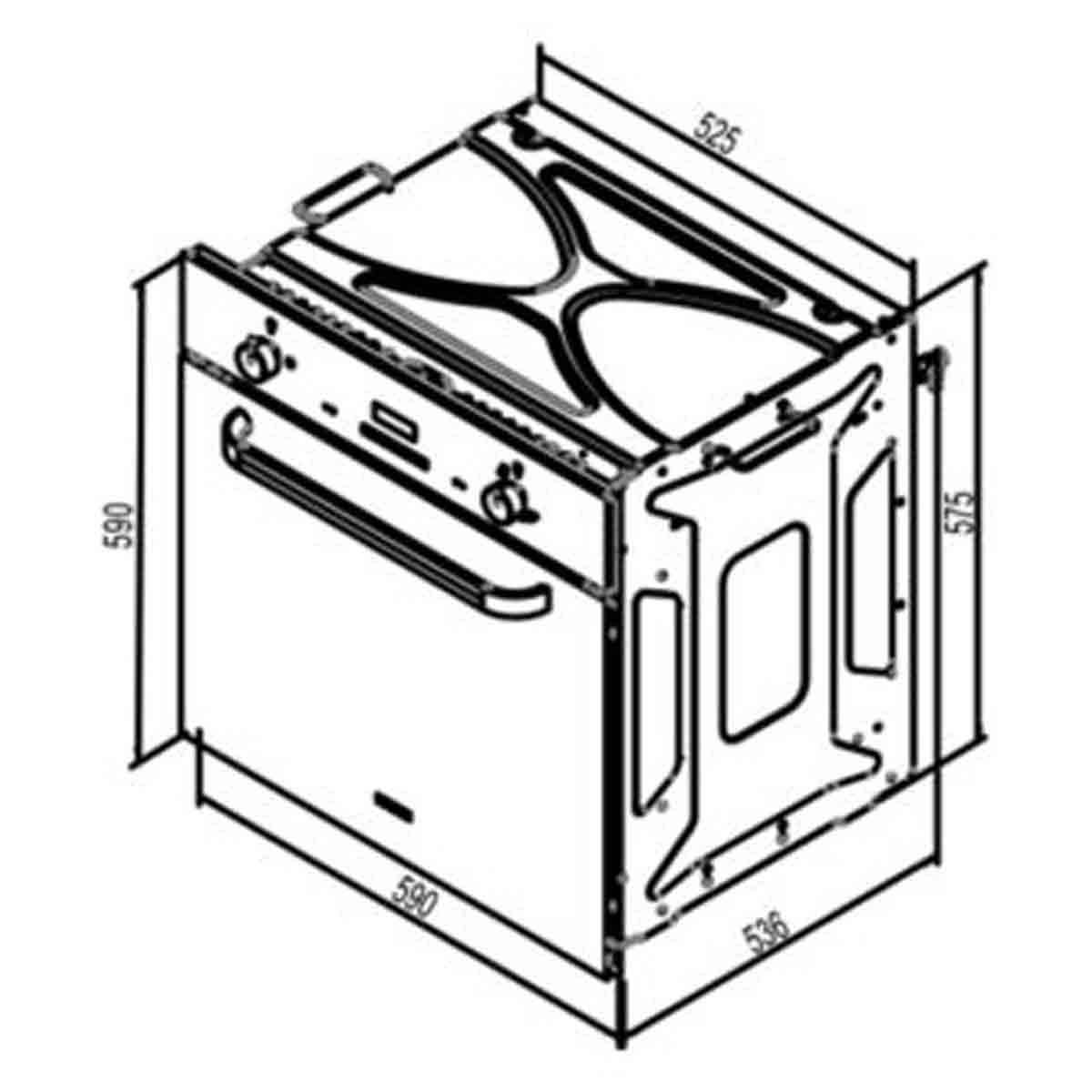 فر برقی توکار FGE50 استیل البرز