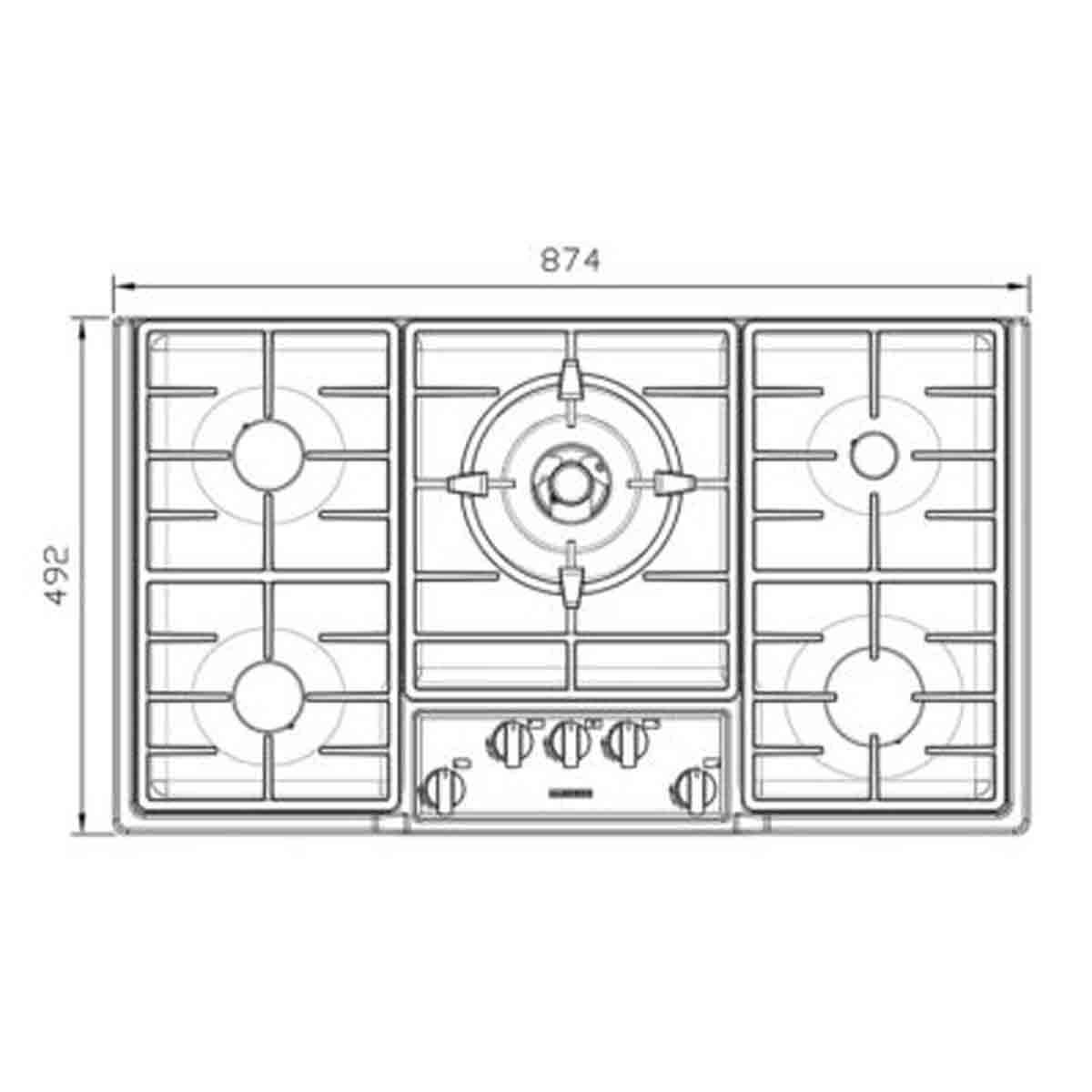 اجاق گاز صفحه ای استیل S5901 استیل البرز