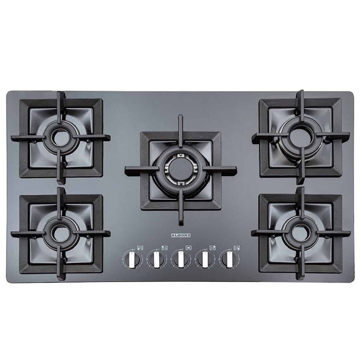 اجاق گاز شیشه ای مشکی 5903 C استیل البرز