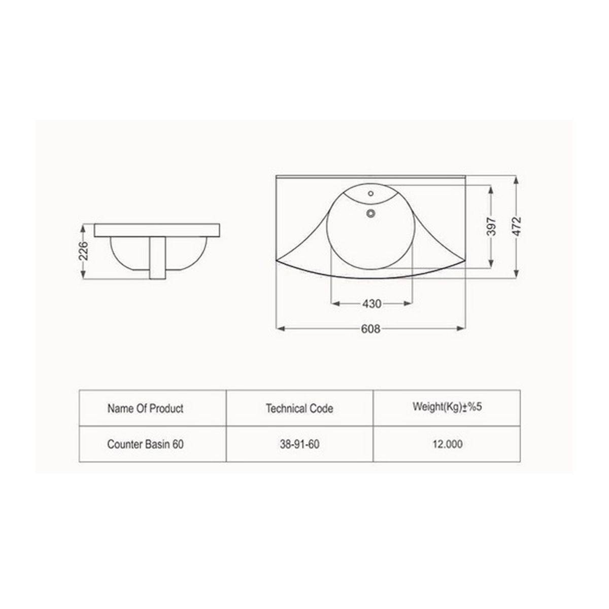 روشویی روکابینتی ورونا مروارید