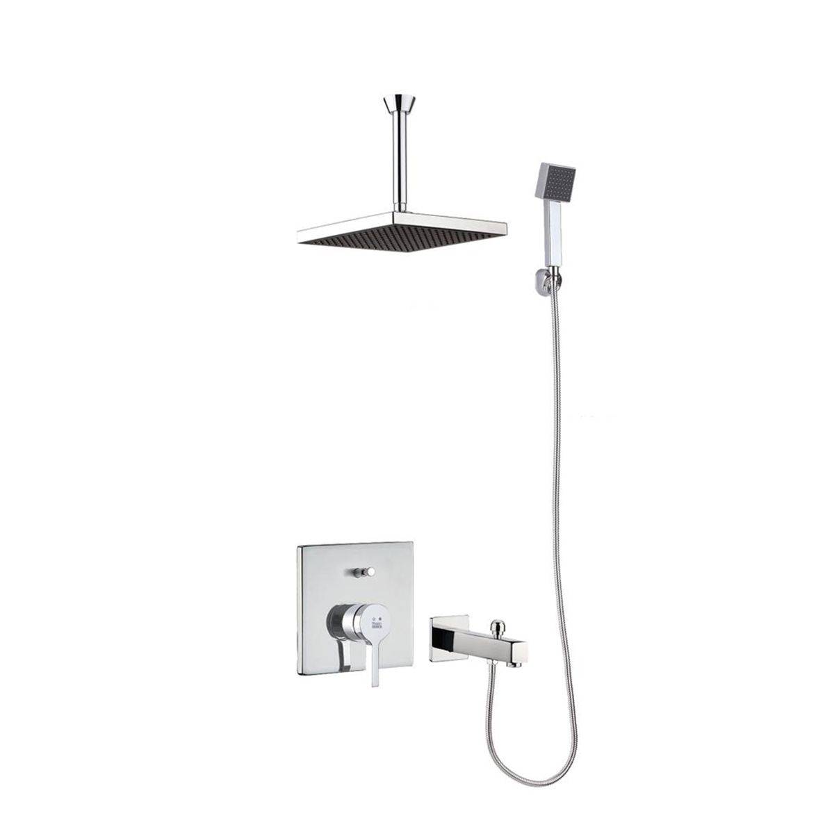 شیر حمام توکار آوا تیپ 4 کروم کی دبلیو سی