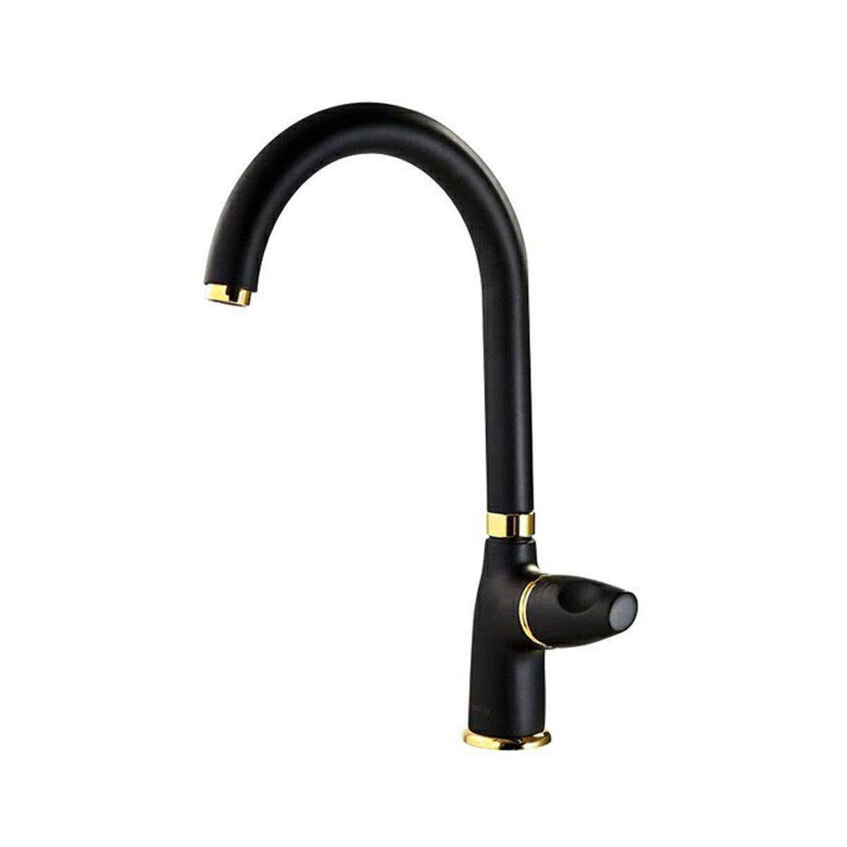 ست شیرآلات ماهور مشکی طلایی شیبه